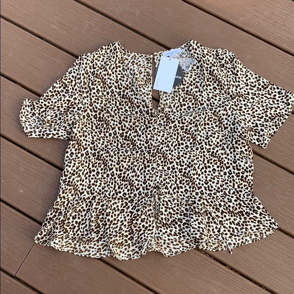 NWT mittoshop Cheetah Blouse - Picture 3 of 8